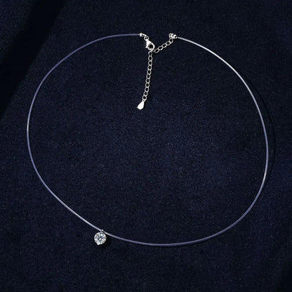 1 Carat Moissanite 925 Sterling Silver Necklace